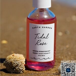 Earth Harbor Tidal Rose Crystal Hydration Mist - Pink